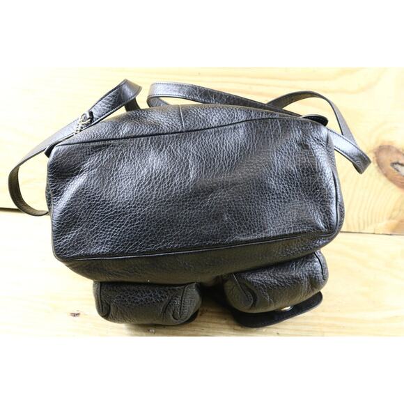 Coach Backpack Womens Black Pebble Leather Billie Turnlock F37410 2016 Handbag - Picture 4 of 11